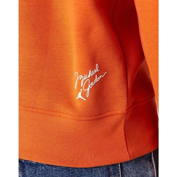 Nike Jordan Flight Men's MVP Wheaties Crew Sweater DV7588-817 Orange - Picture 7 of 13